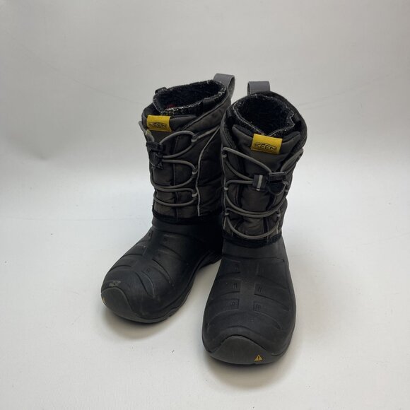 Keen Waterproof Boots Youth 1 Lumi Round Toe Logo Warm Winter -40 Walking Hike - Picture 4 of 13